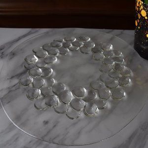 Vintage Glass Serving Cake Platter